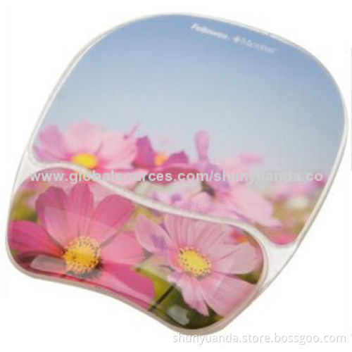 Colorful flowers series wrist type antibacterial mouse pad